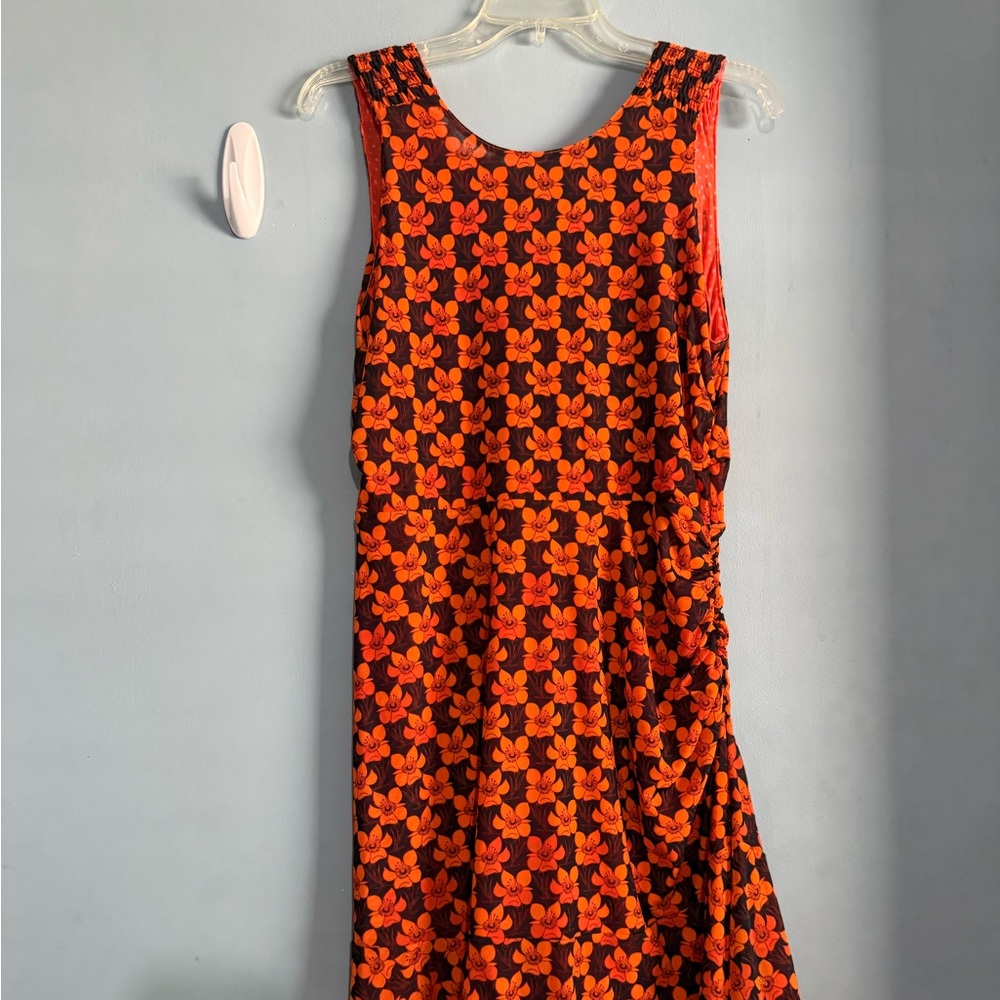 CAbi Orange and Black Floral Midi Dress - Picture 2 of 16